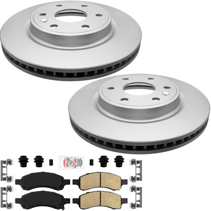 Front Disc Brake Rotors Disc Brake Pads for GMC Arcadia 2007 2010 2011 2016