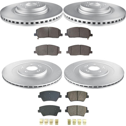 Front Rr Disc Brake Rotors Disc Brake Pads for Genesis GV80 Base 2.5L 2021-2024