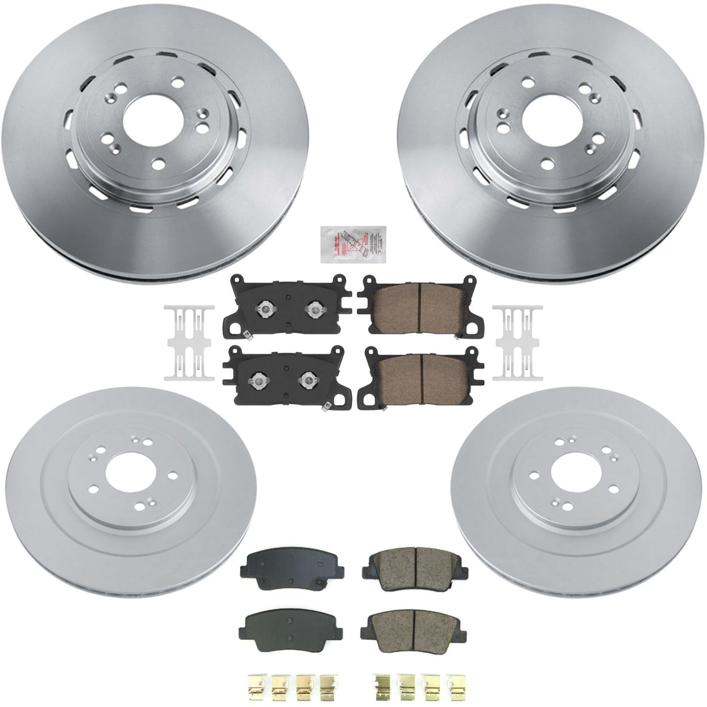Front Rr Disc Brake Rotors Disc Brake Pads for Genesis G80 2021 2023 2024 2026