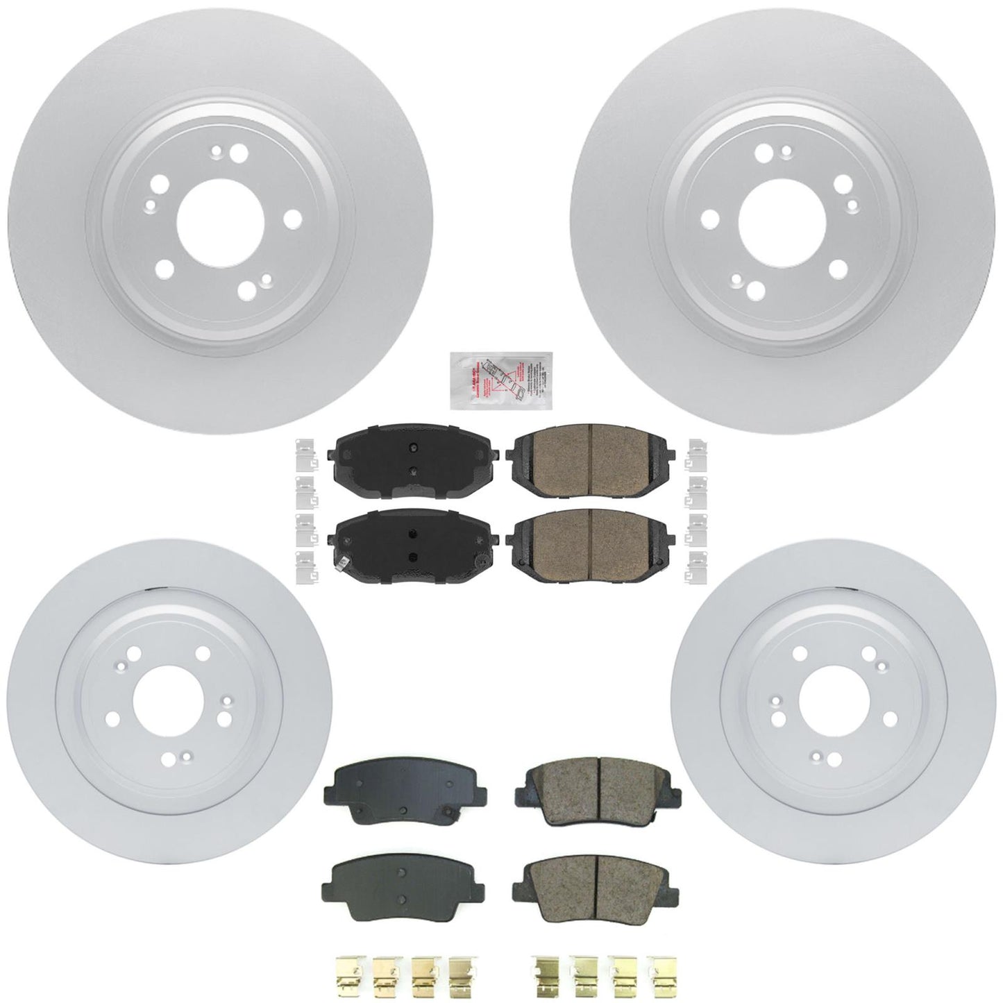 Front Rear Disc Brake Rotors Disc Brake Pads for Genesis G80 2.5L 2021 2023 2024