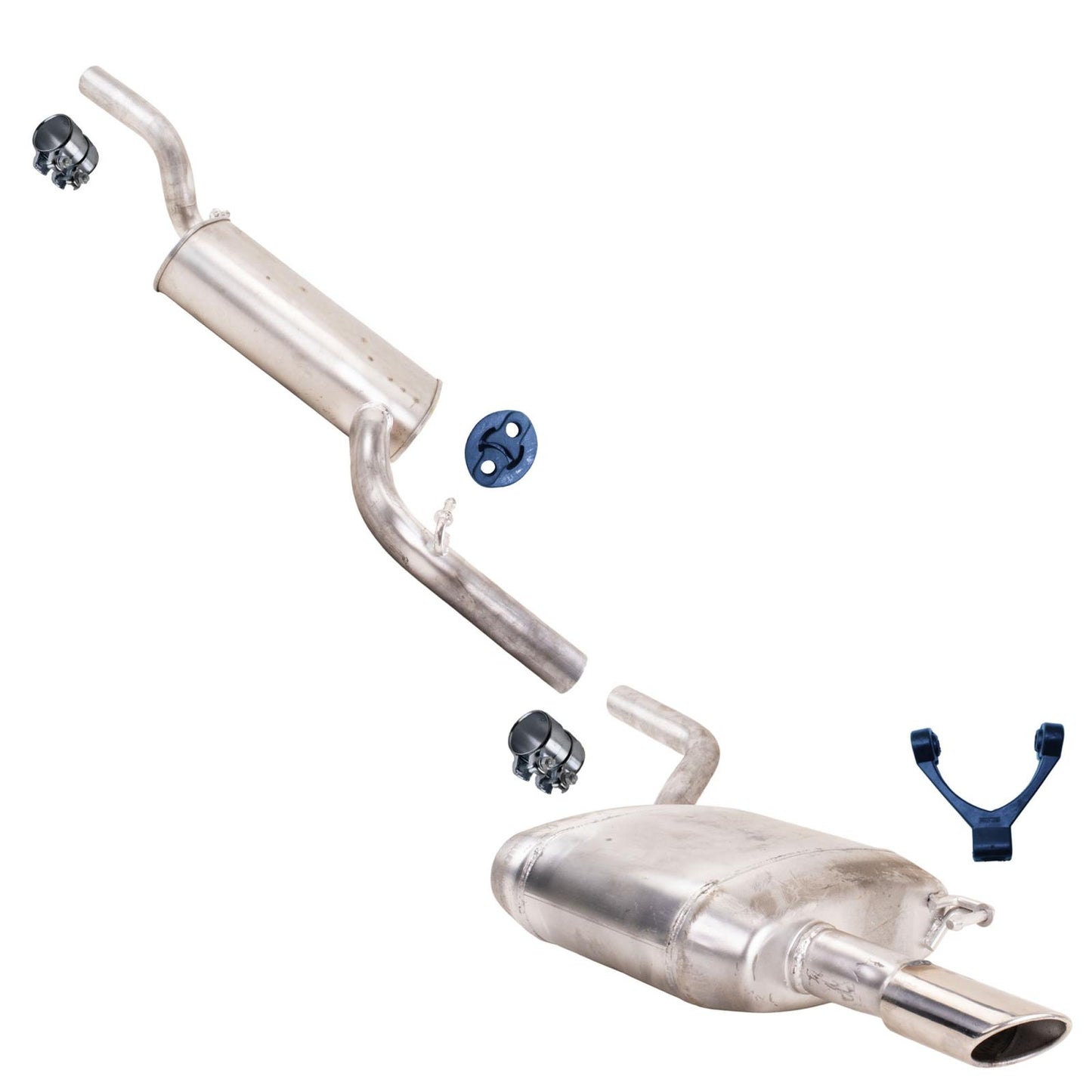 Front and Rear Mufflers Exhaust System for Volkswagen Passat 1.8L 2014 2015