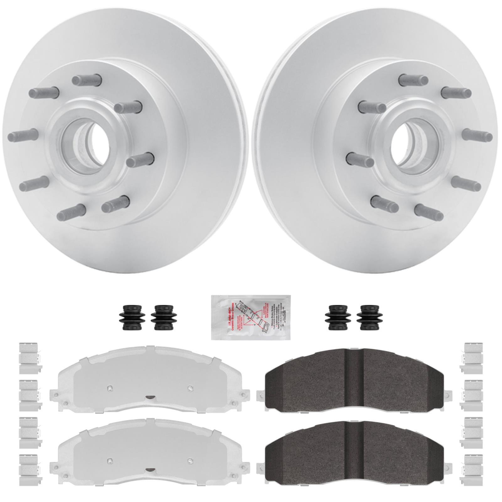 F Fleet Duty Disc Brake Rotors Brake Pads for Ford F250 Super Duty Rear Wheel Dv - Photo 1