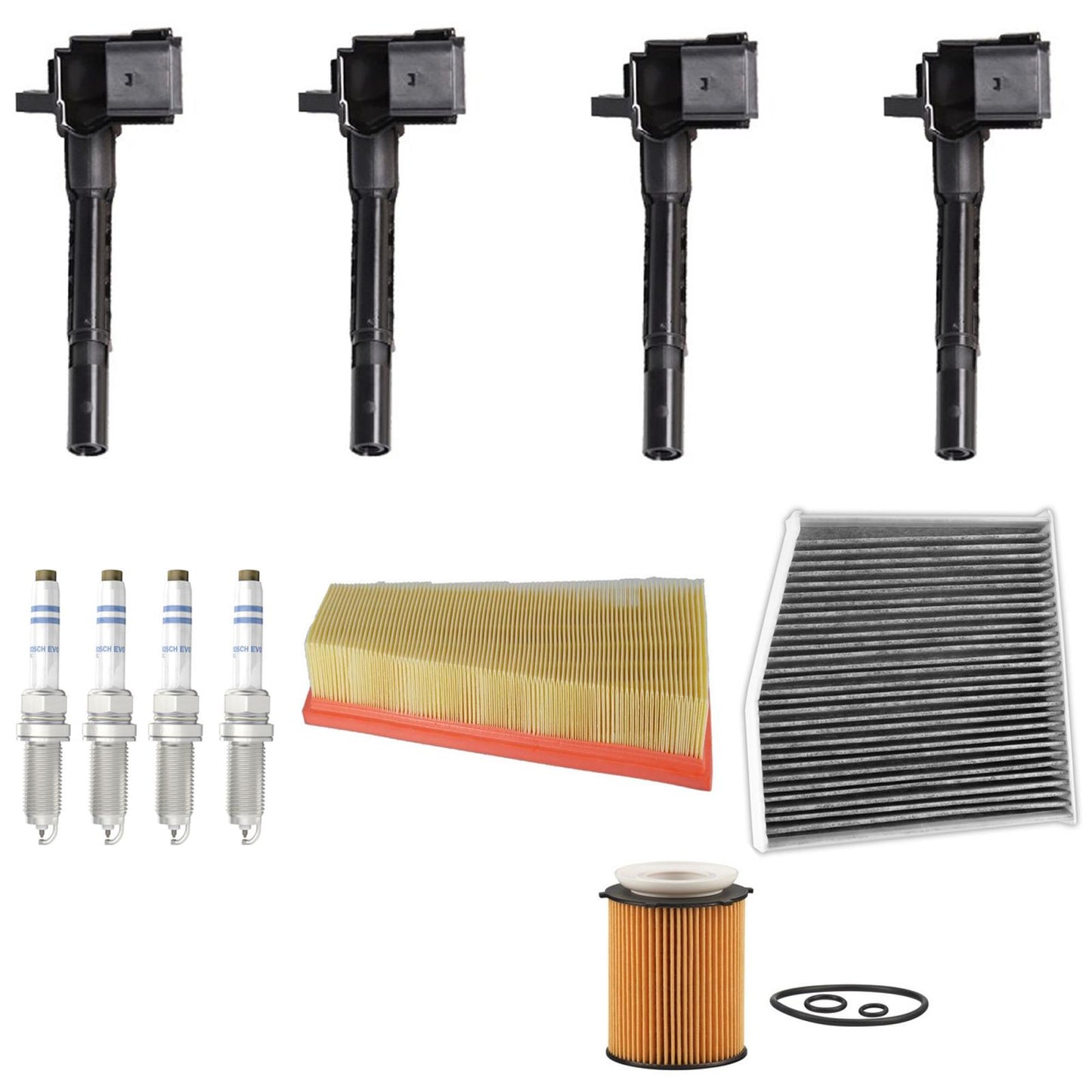 Ignition Coils Spark Plugs Tune Up Kit For Mercedes Benz B250 2.0L 2013-2018 - Photo 1