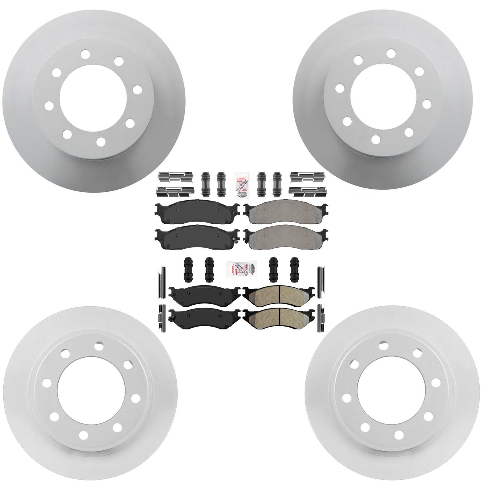 Off Road Coated Disc Brake Rotors & AME Disc Brake Pads for Dodge Ram 2500 03-08 - Photo 1