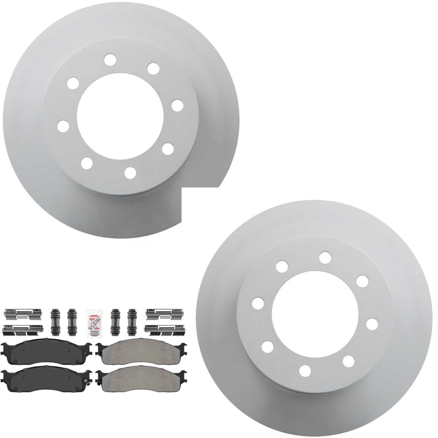 F Off Road Coated Disc Brake Rotors AME Disc Brake Pads for Dodge Ram 2500 03-08 - Photo 1