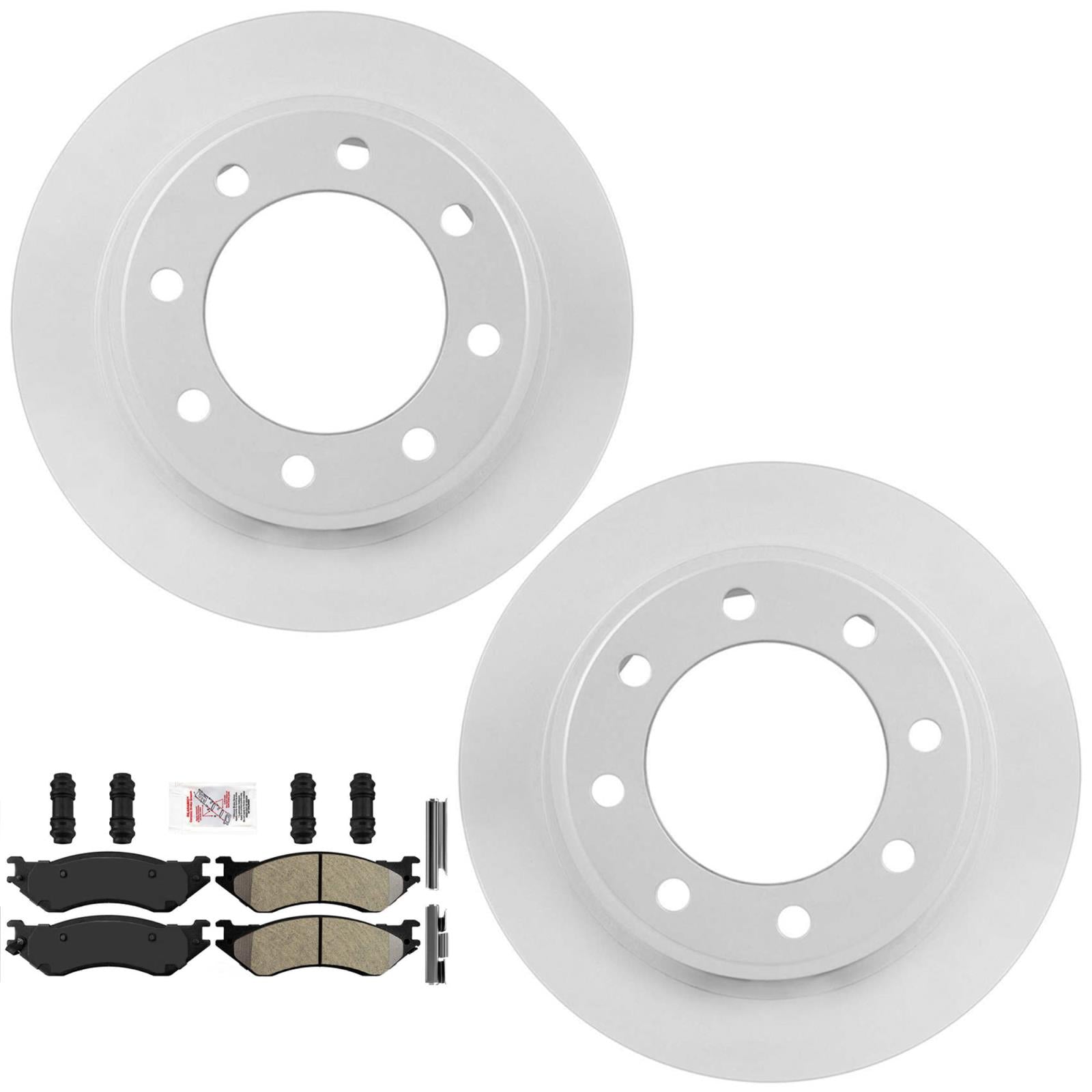 R Off Road Coated Disc Brake Rotors AME Disc Brake Pads for Dodge Ram 2500 03-08 - Photo 1