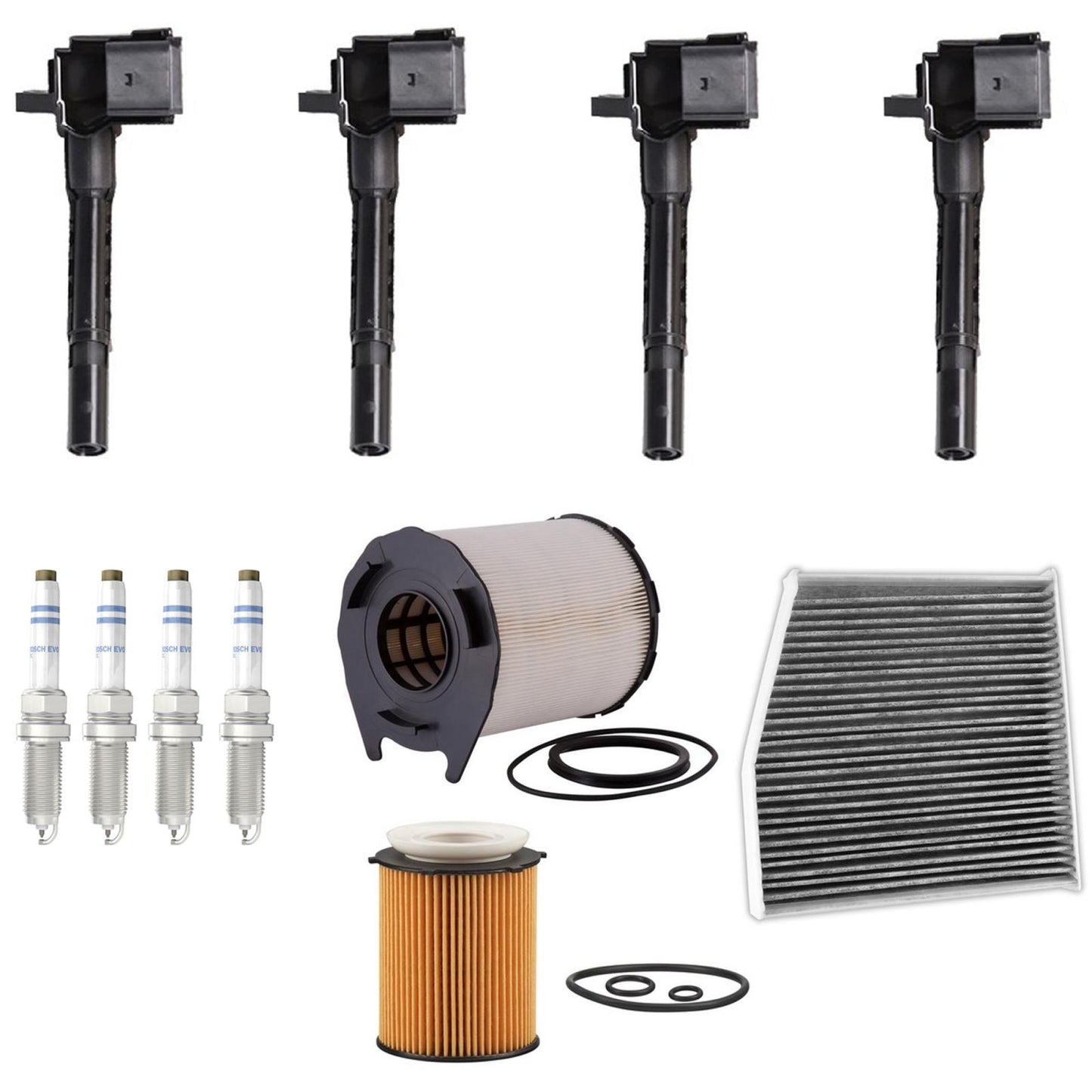 Ignition Coils Spark Plugs Tune Up Kit For Mercedes Benz GLA45 AMG 2.0L 14-2020 - Photo 1