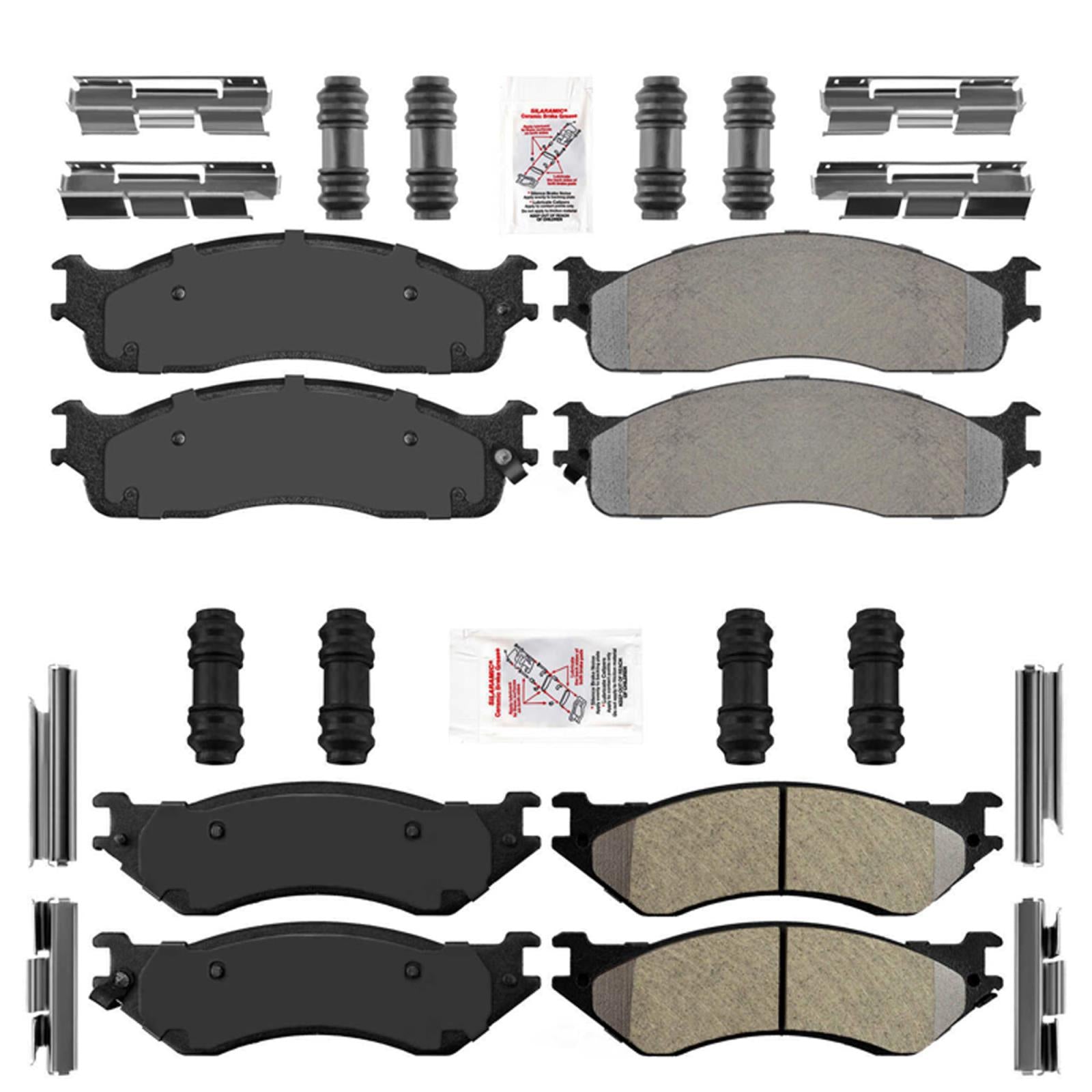 Front and Rear AME Semi Metallic Disc Brake Pads for Dodge Ram 2500 2003-2008 - Photo 1