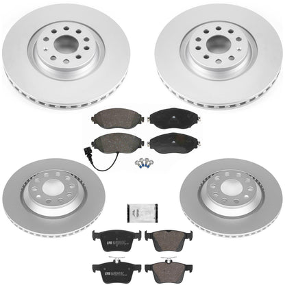 Frt & Rr Coated Disc Brake Euro Brake Pad for Audi S3 2015 2016 2017 2018 2020 - Photo 1