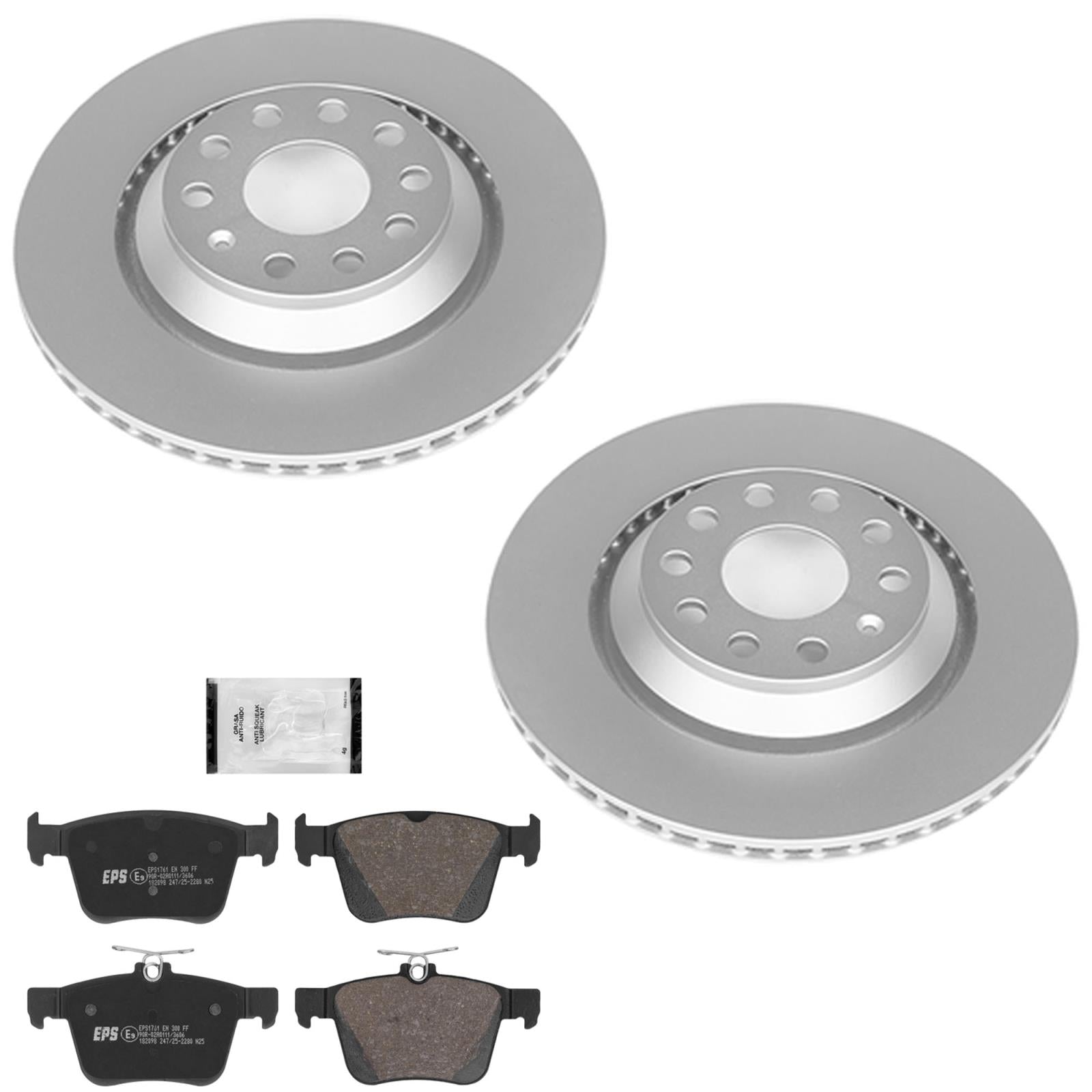 Rear Coated Disc Brake Euro Brake Pad for Audi S3 2015 2016 2017 2018 2019 2020 - Photo 1