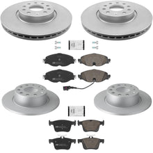 F&R Coated Disc Brake Rotors Brake Pad for Volkswagen Taos Front Wheel Drv 21-26 - Photo 1