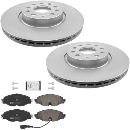 Front Coated Disc Brake Rotors Euro Brake Pad for Volkswagen Taos 2021 2022 2026 - Photo 1