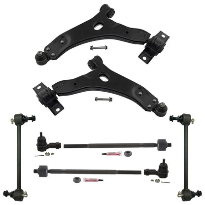 Fits For 2006-2007 Ford Focus Front Lower Control Arms Tie Rods & Sway Bar Links - Photo 1