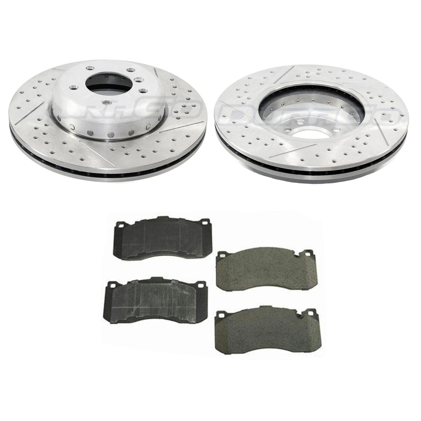 Front Brake Disc Rotors Drilled with Brake Pads for 2008 2010 2013 BMW 135i - Photo 1