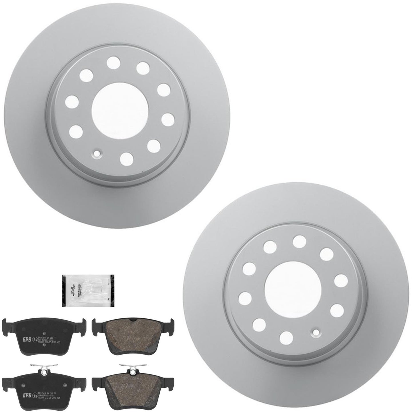 Rr Coated Disc Brake Rotors Brake Pad for Volkswagen Taos Front Wheel Drv 21-26 - Photo 1