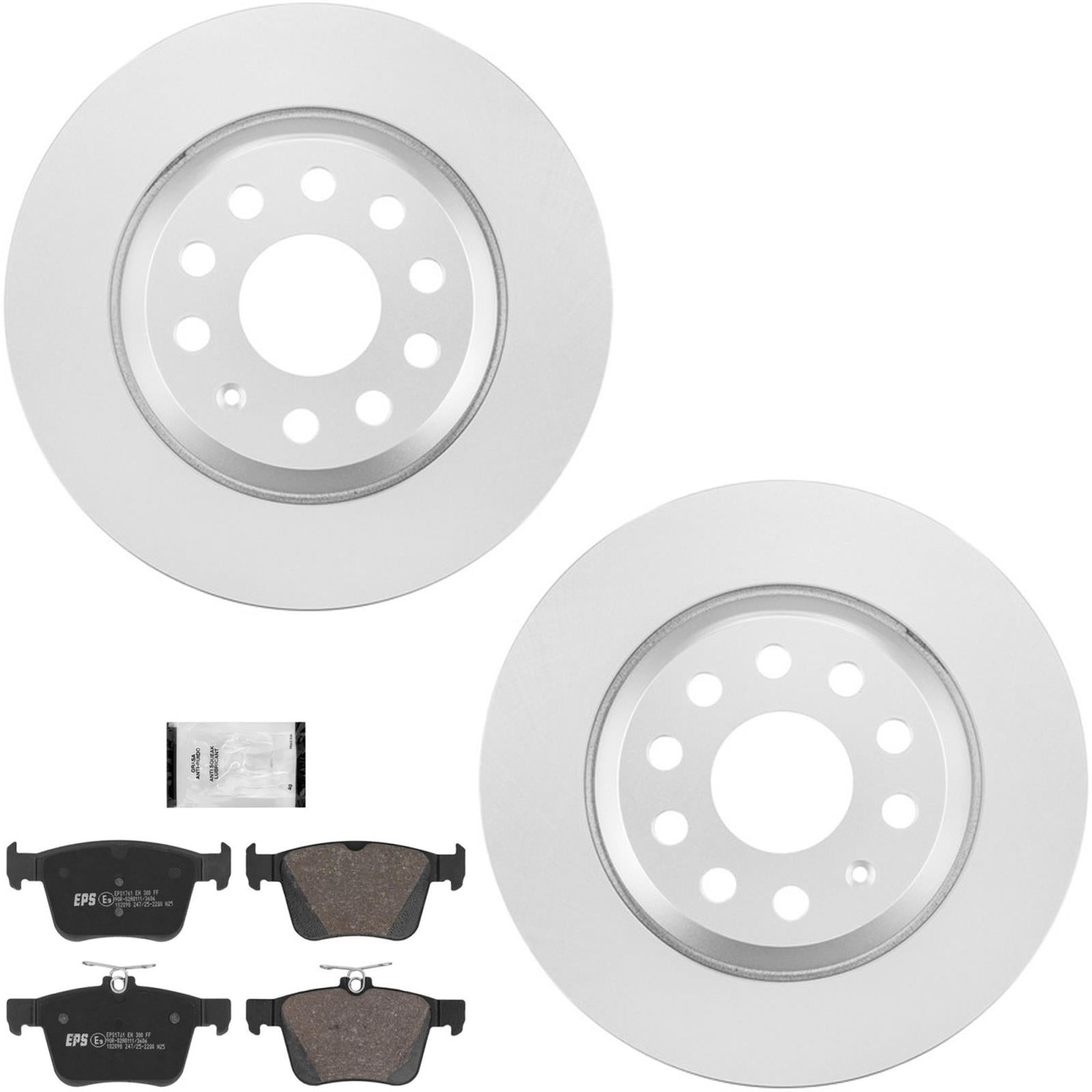 Rr Coated Disc Brake Rotors Brake Pad for Audi TT Quattro 2016 2020 2022 2023 - Photo 1