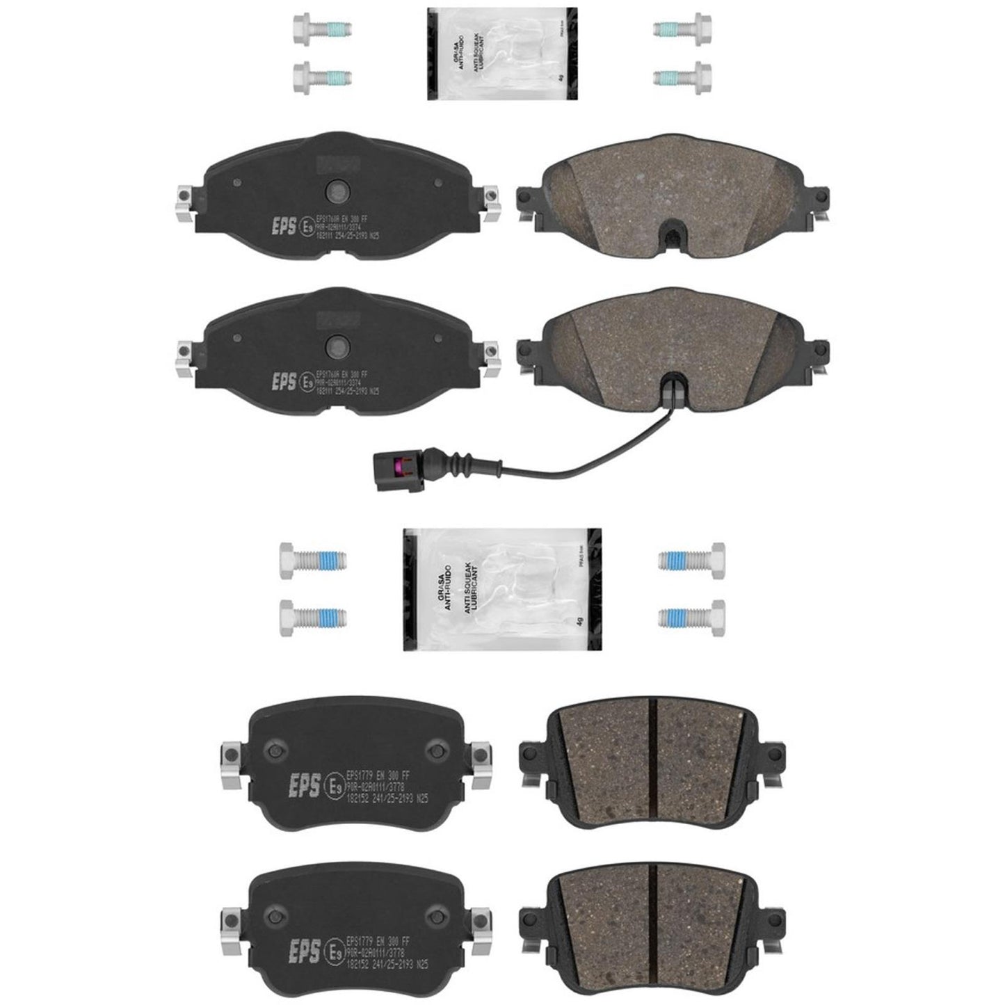 Front and Rear Euro R90 Disc Brake Pad for Volkswagen Passat 2021 2022 - Photo 1
