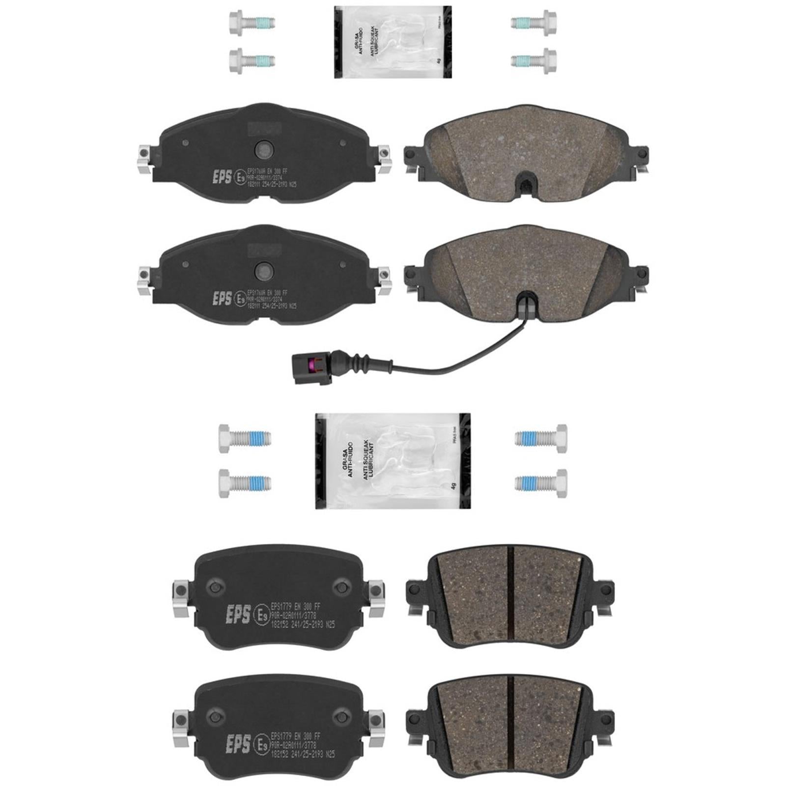 Front and Rear Euro R90 Disc Brake Pad for Volkswagen Passat 2021 2022 - Photo 1