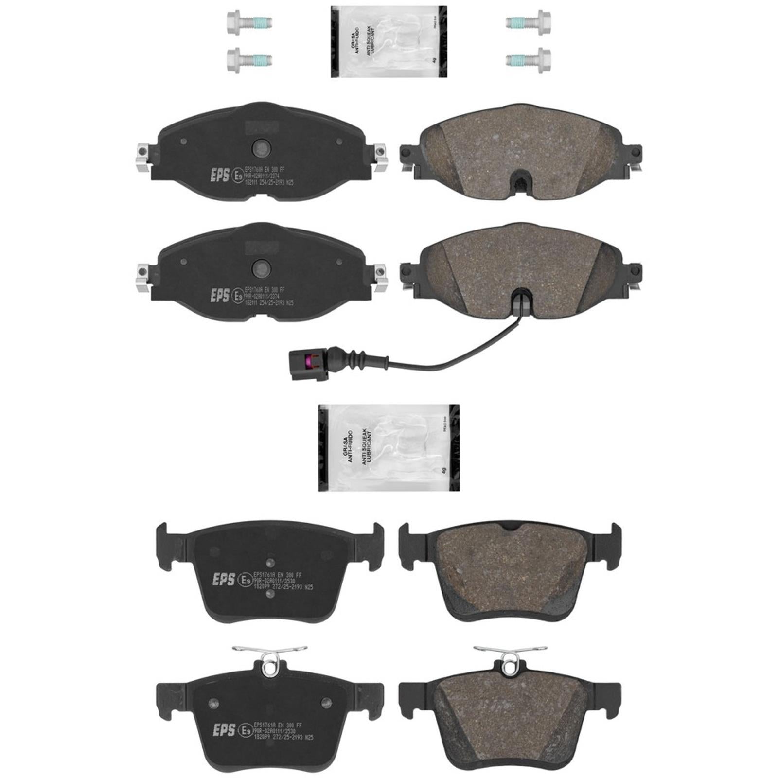 Front & Rear Euro R90 Disc Brake Pad for Volkswagen Taos 2021 2022 2023 2026 - Photo 1
