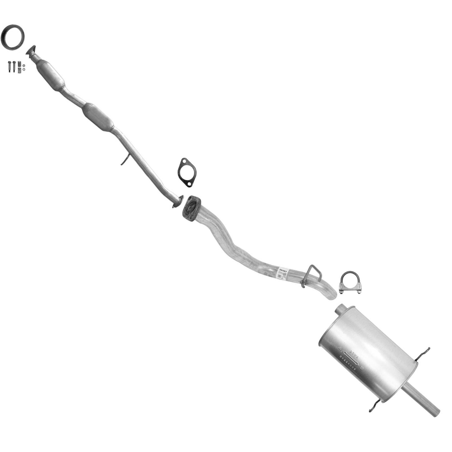 Res Pipe Muffler Exhaust System for Subaru Legacy Outback A/T 2.5L AWD 1998 1999 - Photo 1