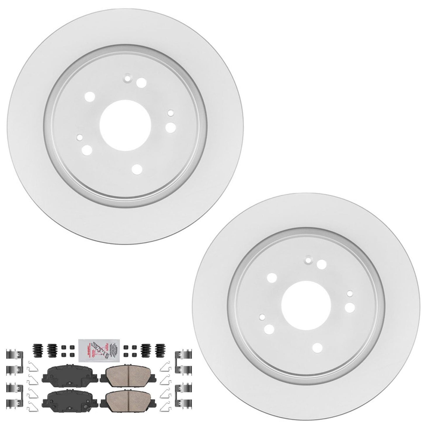 Rear GEO Coated Disc Brake Rotors Brake Pads for Honda CR-V CRV 2020 2023 2026 - Photo 1