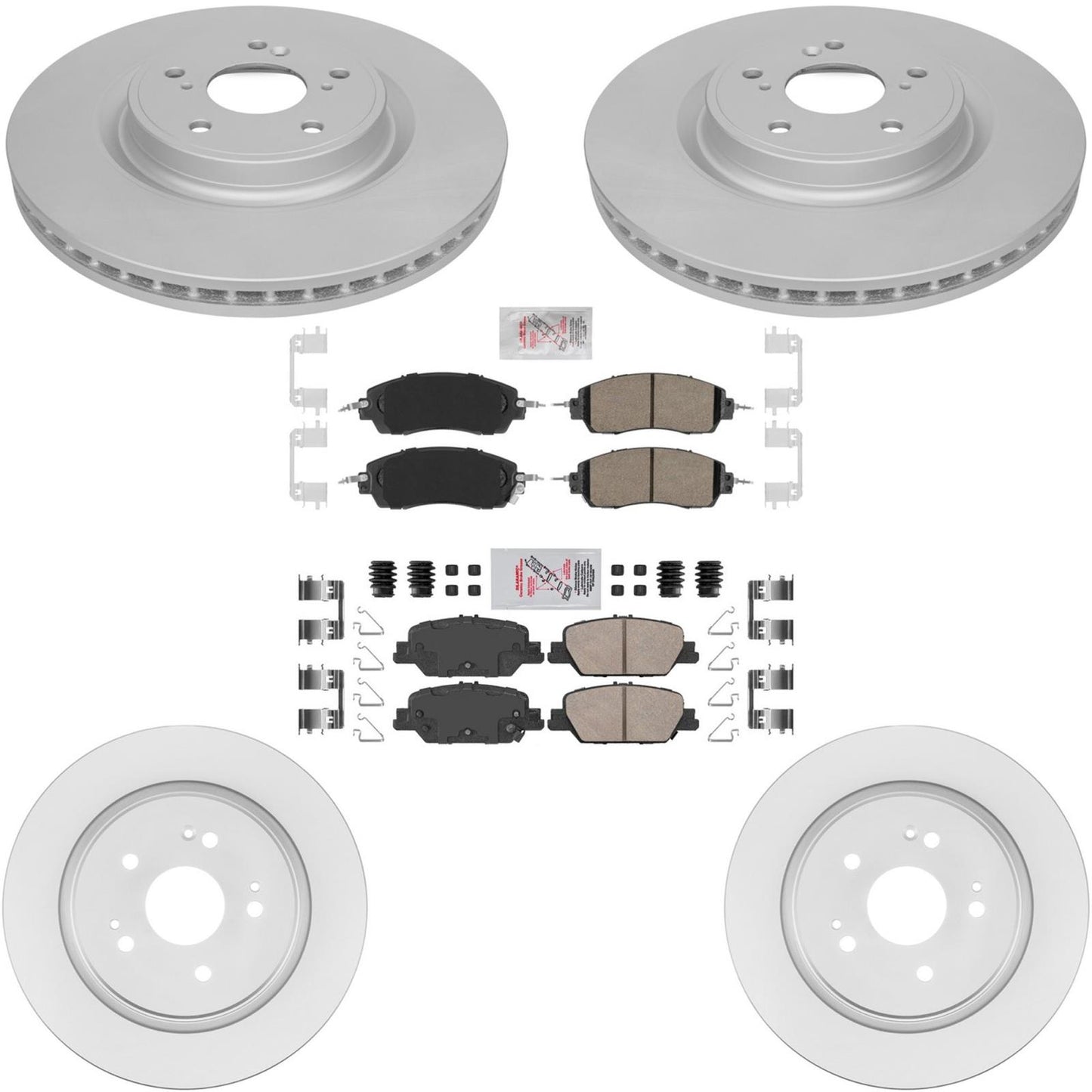 Frt Rr GEO Coated Disc Brake Rotors Brake Pads for Honda CR-V CRV Hybrid 23-2026 - Photo 1