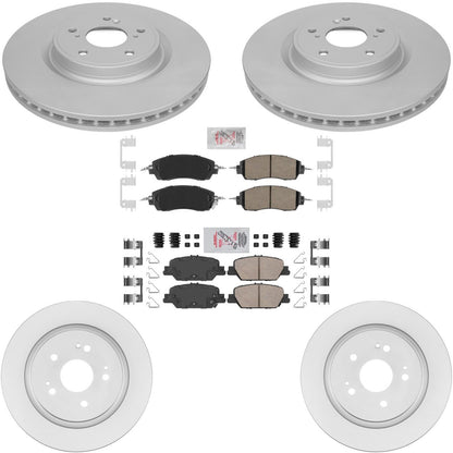 Frt Rr GEO Coated Disc Brake Rotors Brake Pads for Honda CR-V CRV Hybrid 23-2026 - Photo 1