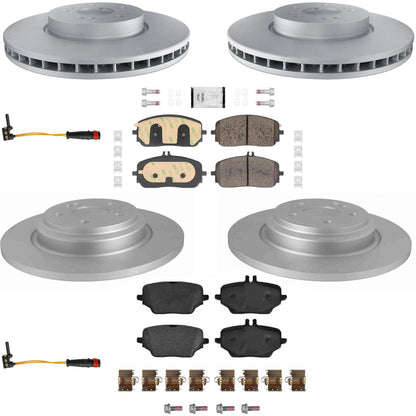 Coated Disc Brake Rotors Pads for Mercedes Benz GLE350 2020-2023 Base 330MM - Photo 1