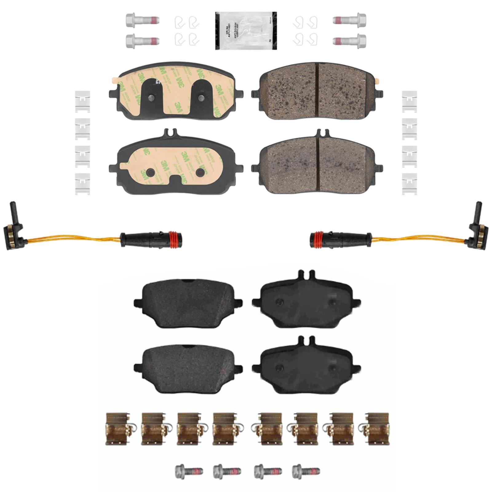 Euro R90 Front Rear Disc Brake Pads for Mercedes Benz GLE350 2020-2023 Base 330 - Photo 1