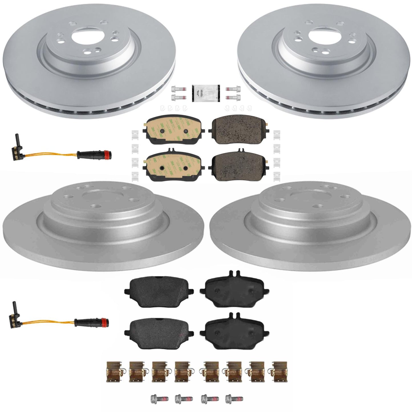 Coated Disc Brake Rotors Pads for Mercedes Benz GLE350 2024-2025 Base 354MM - Photo 1