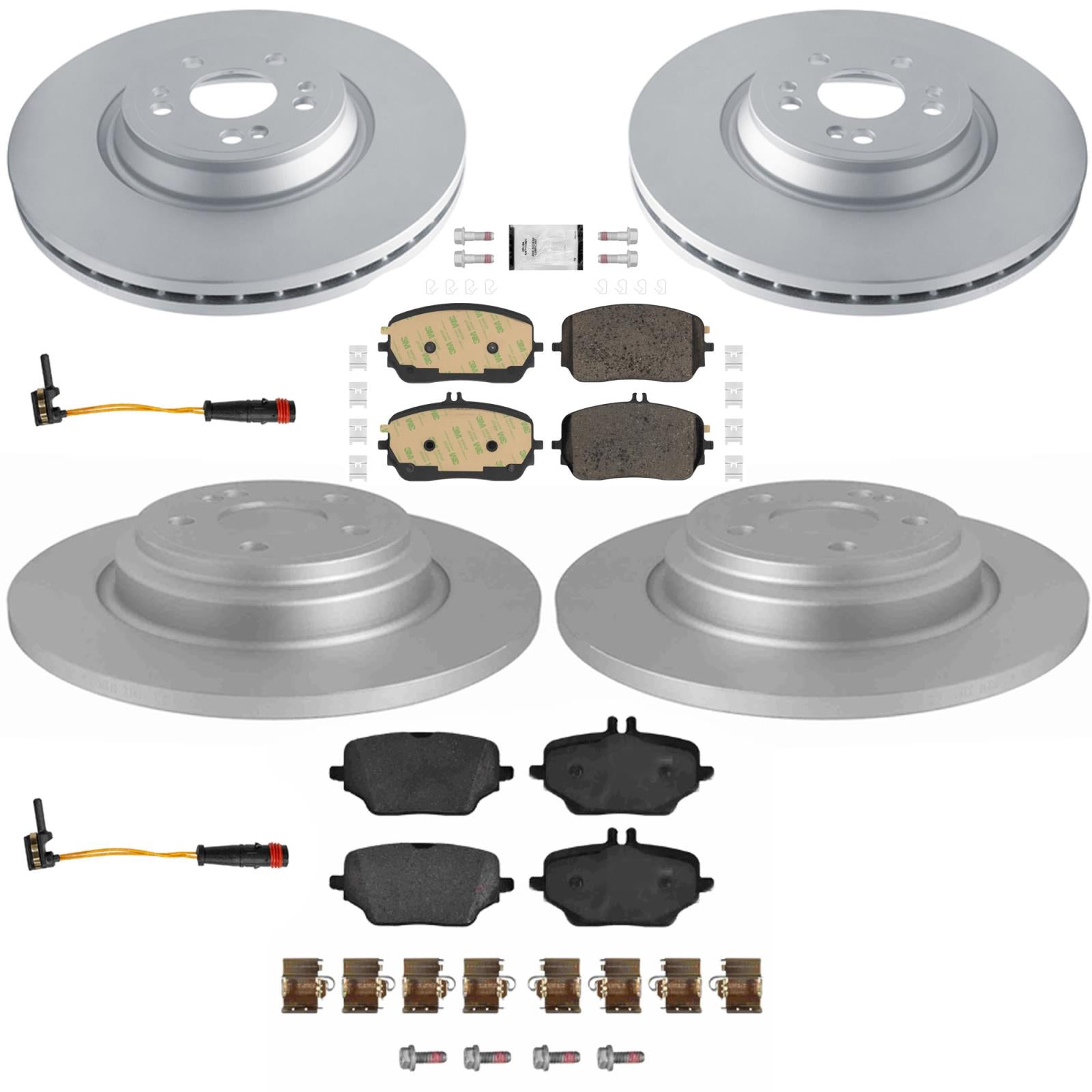 Coated Disc Brake Rotors Pads for Mercedes Benz GLE350 2024-2025 Base 354MM - Photo 1