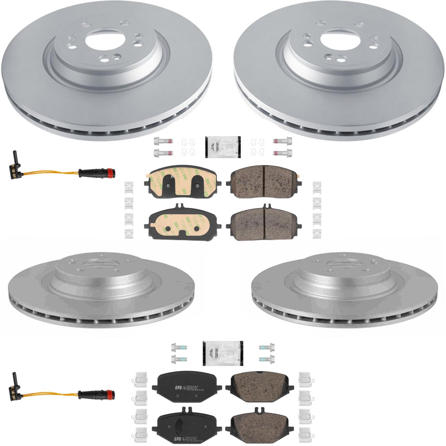 Coated Disc Brake Rotors Pads for Mercedes Benz GLE350 AMG 2020-2023 354MM - Photo 1