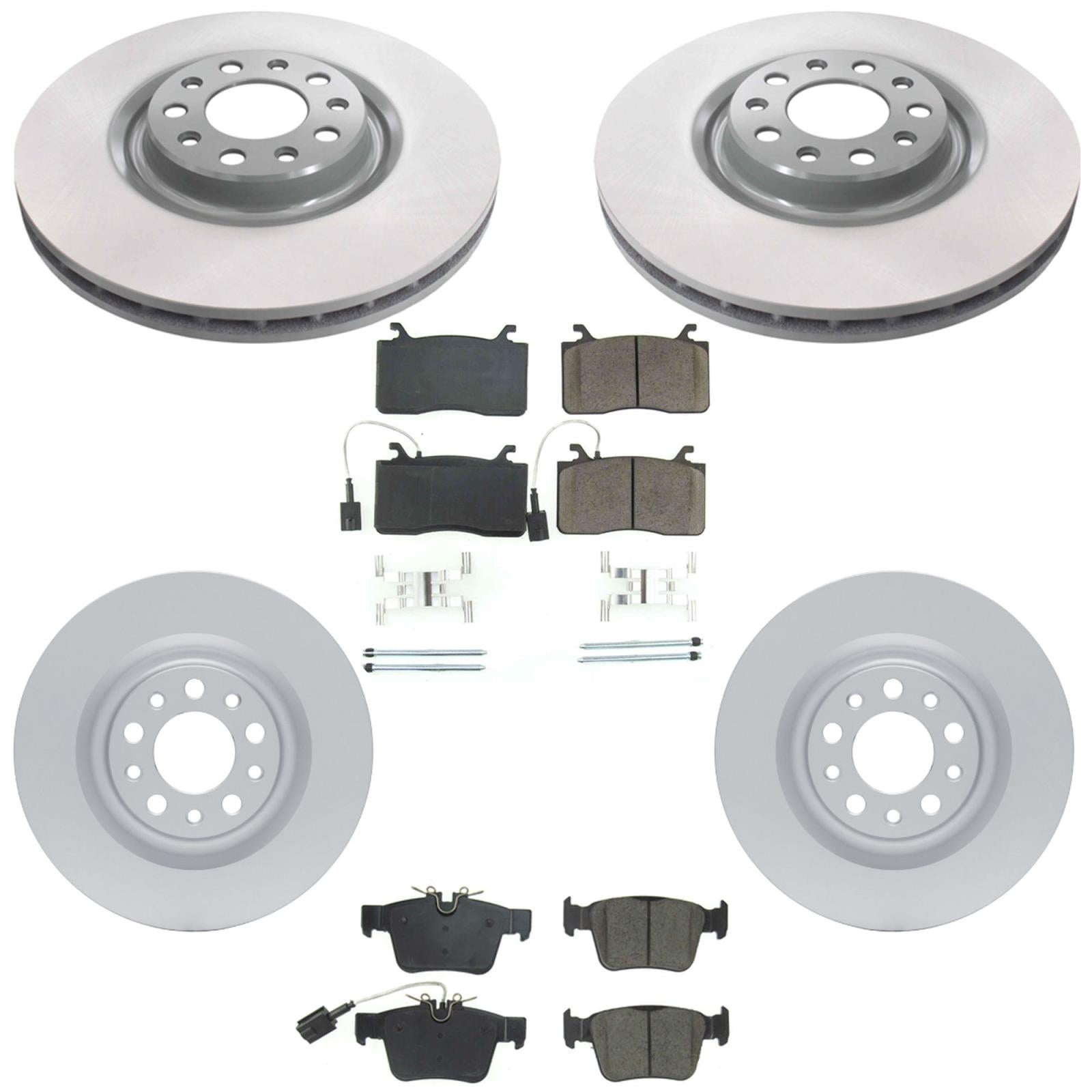 F&R Coated Disc Brake Rotors Euro Pads for Alfa Romeo Giulia 2.0L 2017 2023 2025 - Photo 1