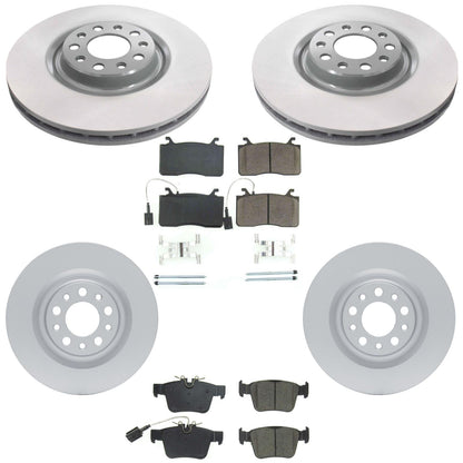 F&R Coated Disc Brake Rotors Euro Pads for Alfa Romeo Giulia 2.0L 2017 2023 2025 - Photo 1