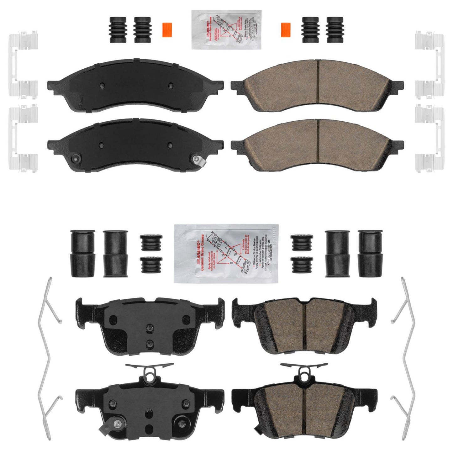 Front Rear AME Ceramic Disc Brake Pads for Ford Edge Titanium 2021 2022 2024 - Photo 1