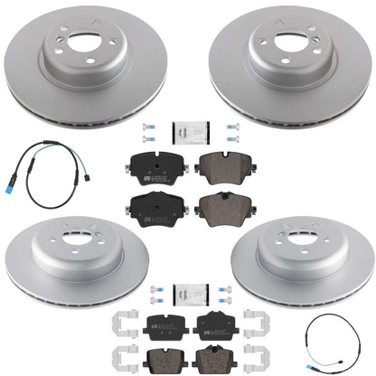 F&R GEO Coated R90 Disc Brake Rotors Euro Pads for BMW 330e 430i 2021-2022 2.0L - Photo 1