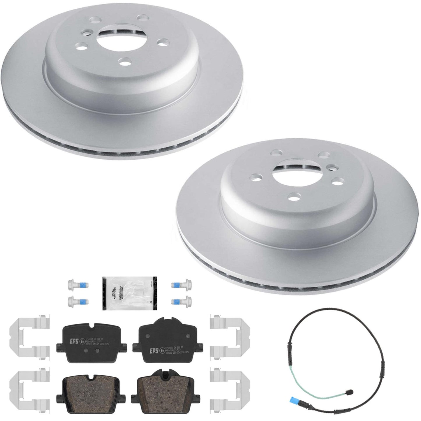 Rr GEO Coated R90 Disc Brake Rotors Euro Pads for BMW 330e 430i 2021-2022 2.0L - Photo 1
