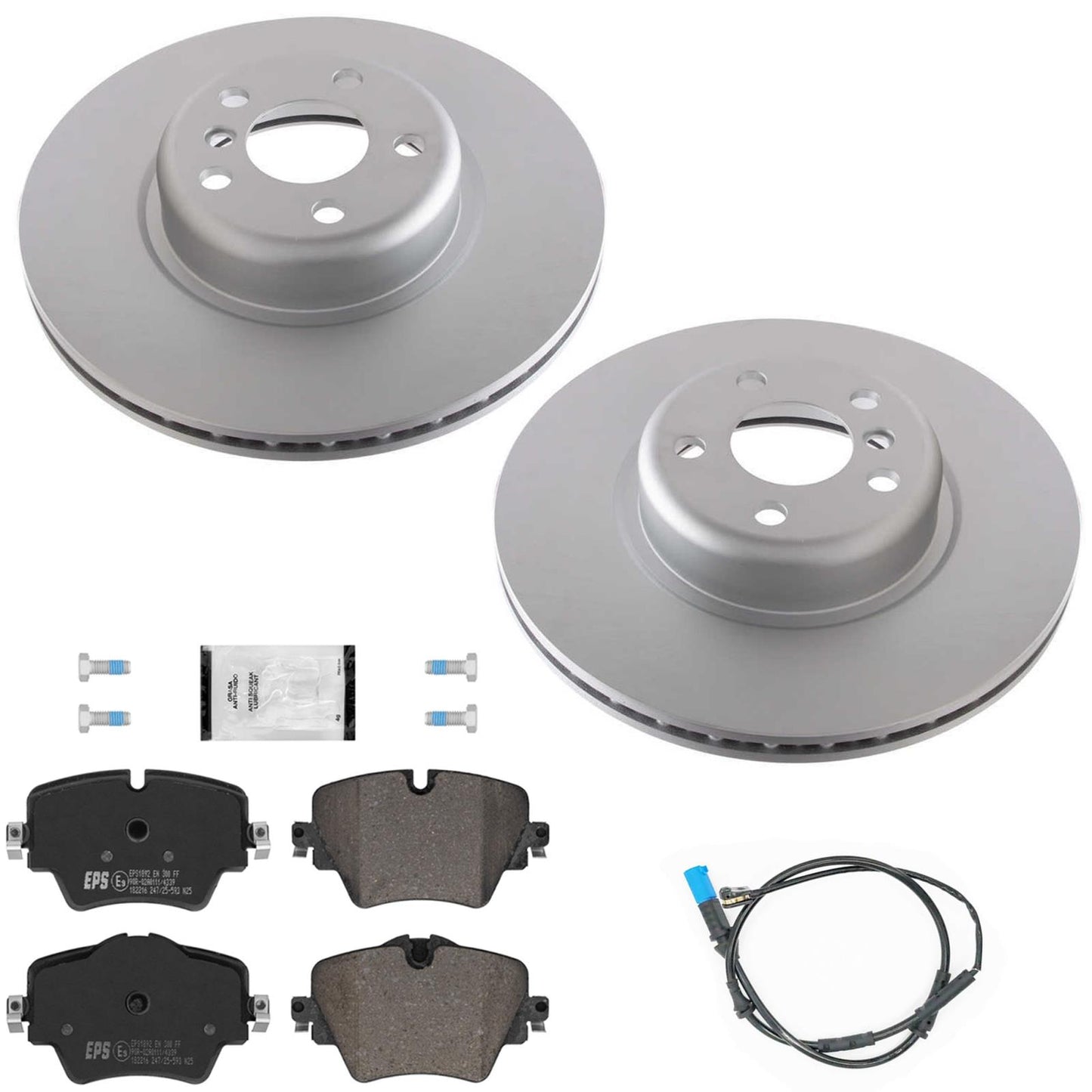 Frt GEO Coated Disc Brake Rotors Euro Brake Pads for BMW X3 2018 2020 2022 2.0L - Photo 1