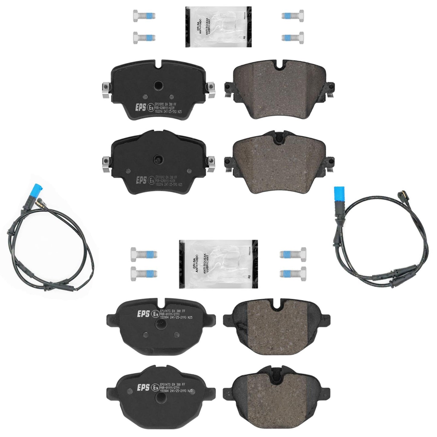 Front & Rear R90 Euro Disc Brake Pads for BMW X3 2018 2019 2020 2021 2022 2.0L - Photo 1