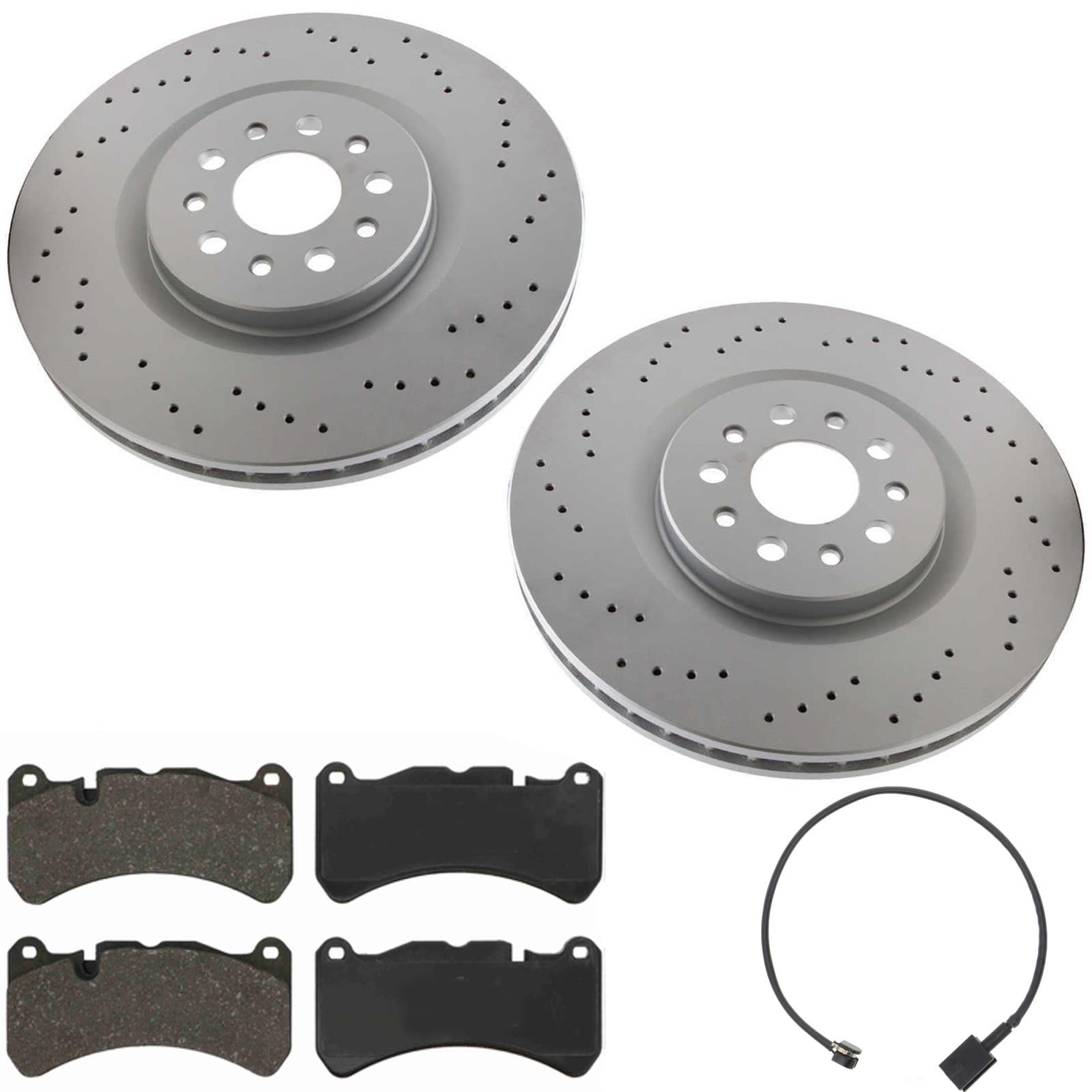 GEO Coated Disc Brake Rotors Brake Pads for Maserati Ghibli 14-24 360MM 6Piston - Photo 1