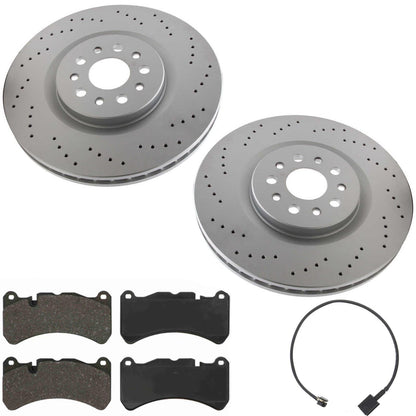 GEO Coated Disc Brake Rotors Brake Pads for Maserati Ghibli 14-24 360MM 6Piston - Photo 1