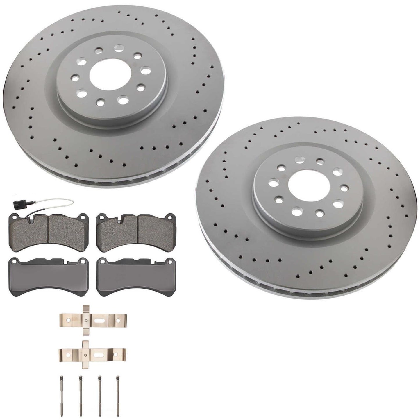 GEO Coated Disc Brake Rotors Brake Pads for Maserati Ghibli 14-24 360MM 6Piston - Photo 1