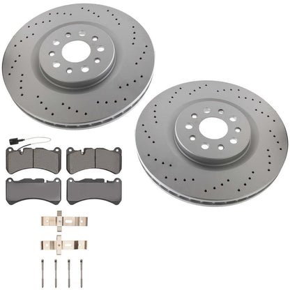 GEO Coated Disc Brake Rotors Brake Pads for Maserati Ghibli 14-24 360MM 6Piston - Photo 1