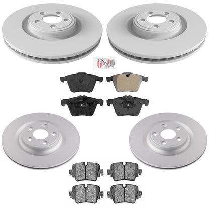 Coated Disc Brake Rotors Brake Pads for Jaguar XJ Rear Wheel Drv 3.0L 16-2019 - Photo 1