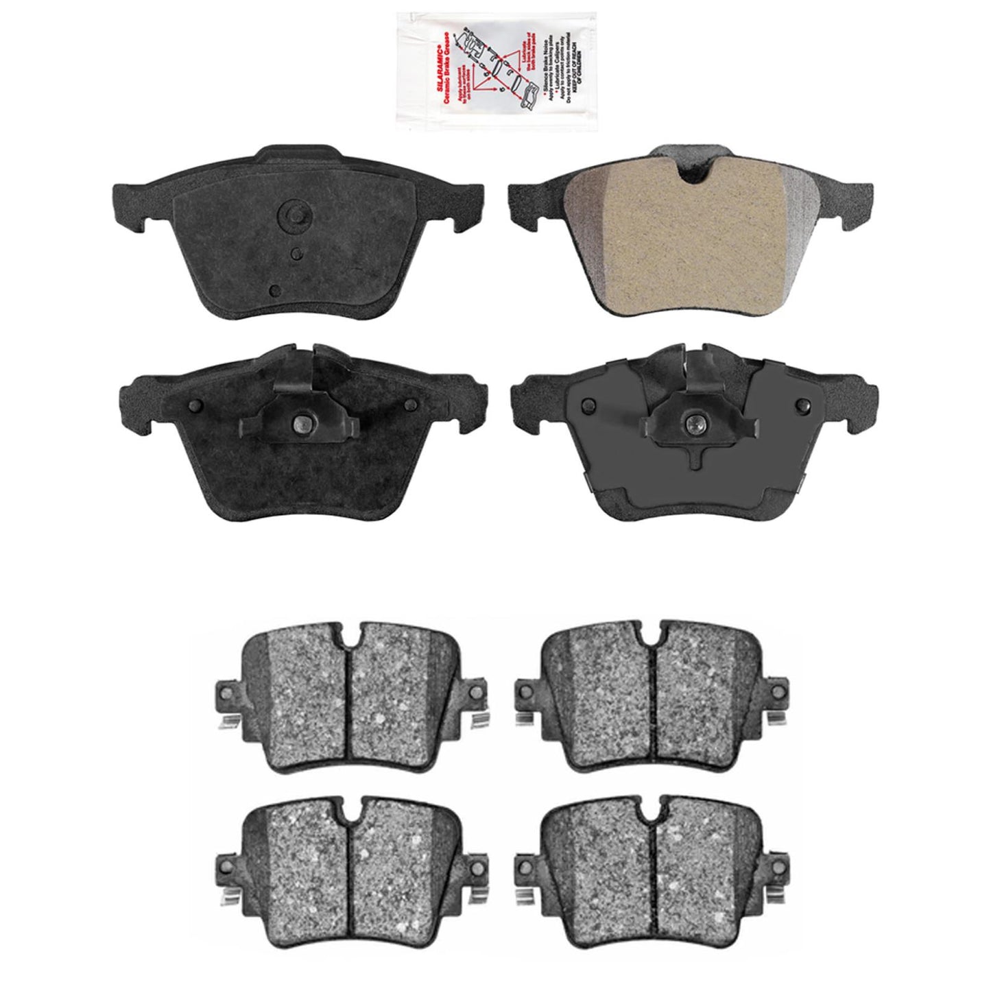 Front & Rear Disc Brake Pads for Jaguar XJ Rear Wheel Drv 3.0L 2016 2017 2019 - Photo 1