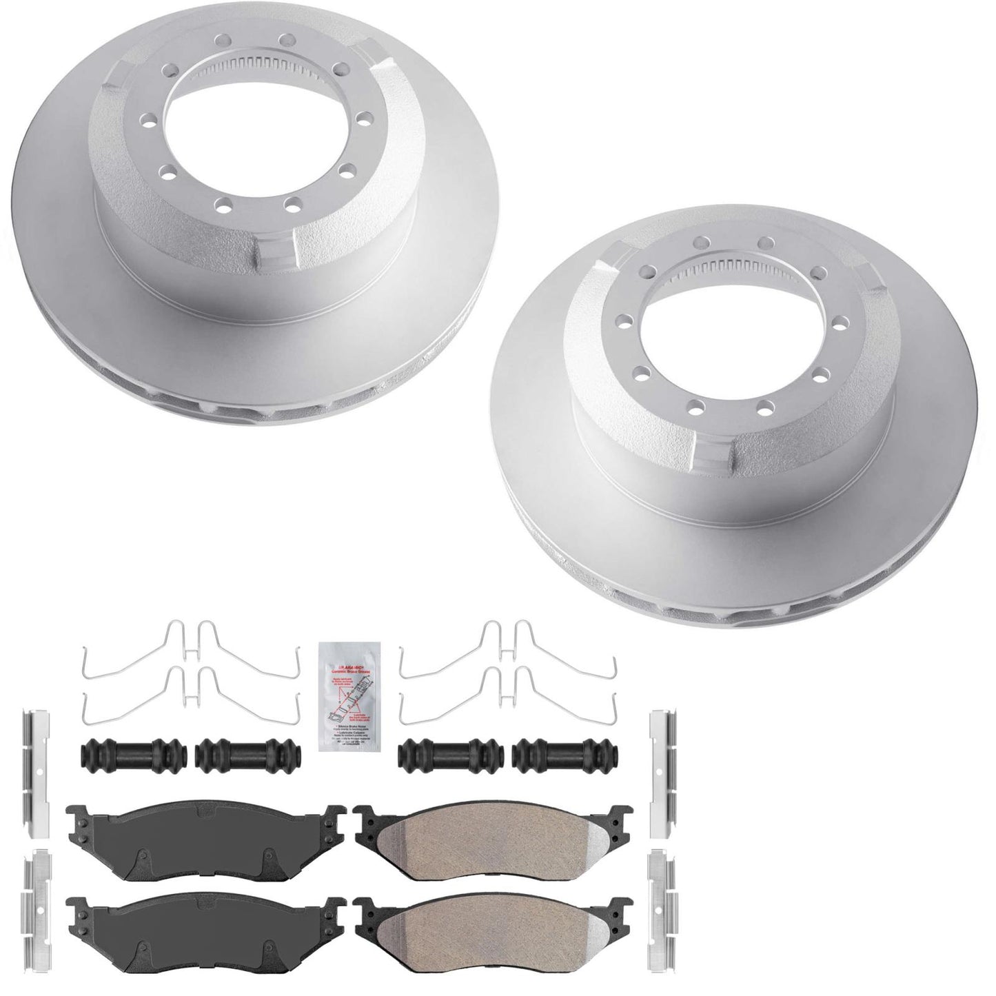 R Coated Disc Brake Rotors Disc Brake Pads for Ford F53 Motorhome Chassis 06-09 - Photo 1