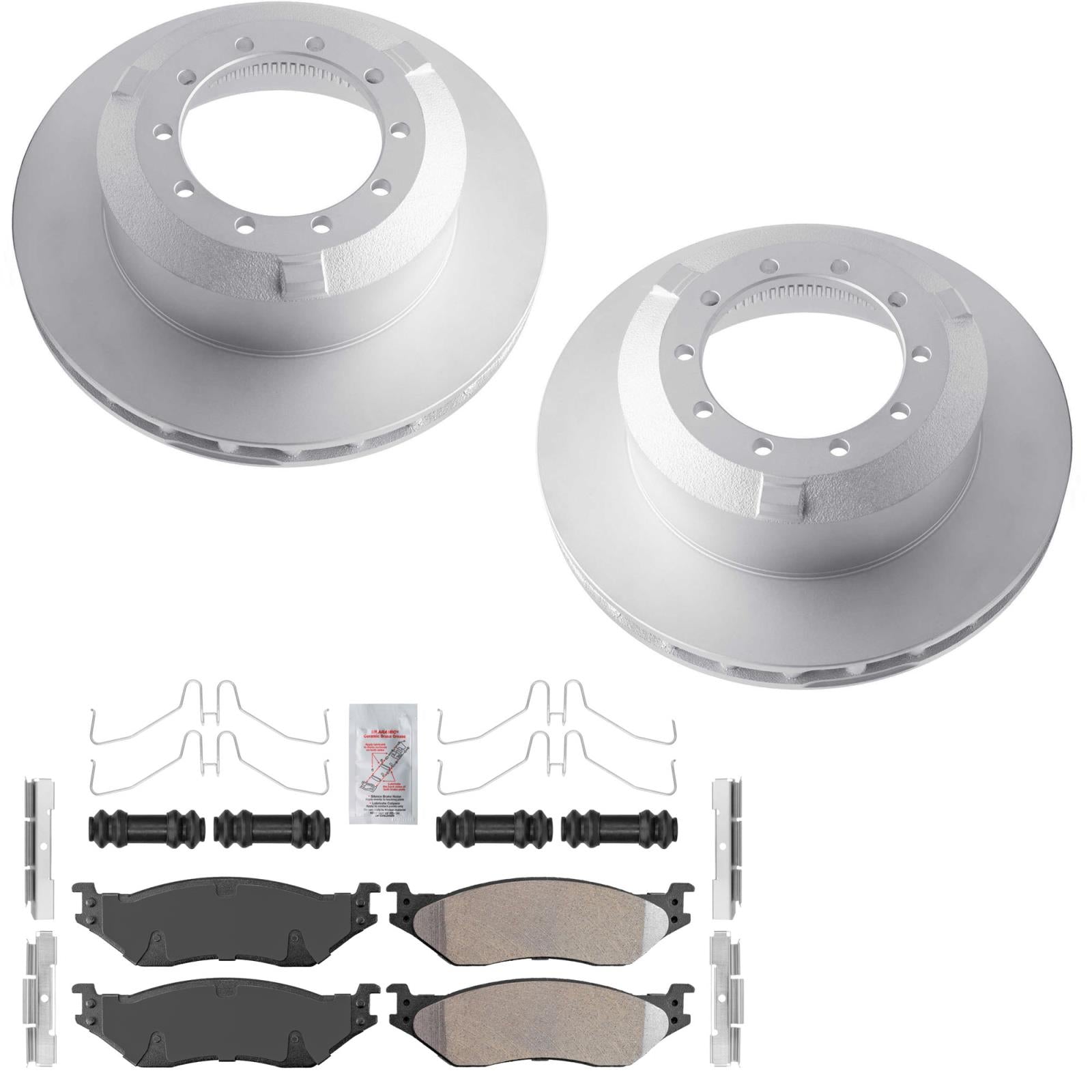 R Coated Disc Brake Rotors Disc Brake Pads for Ford F53 Motorhome Chassis 06-09 - Photo 1