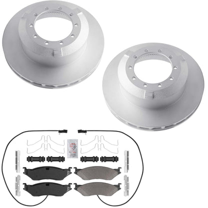 R Coated Disc Brake Rotors Disc Brake Pads for Ford F53 Motorhome Chassis 11-19 - Photo 1