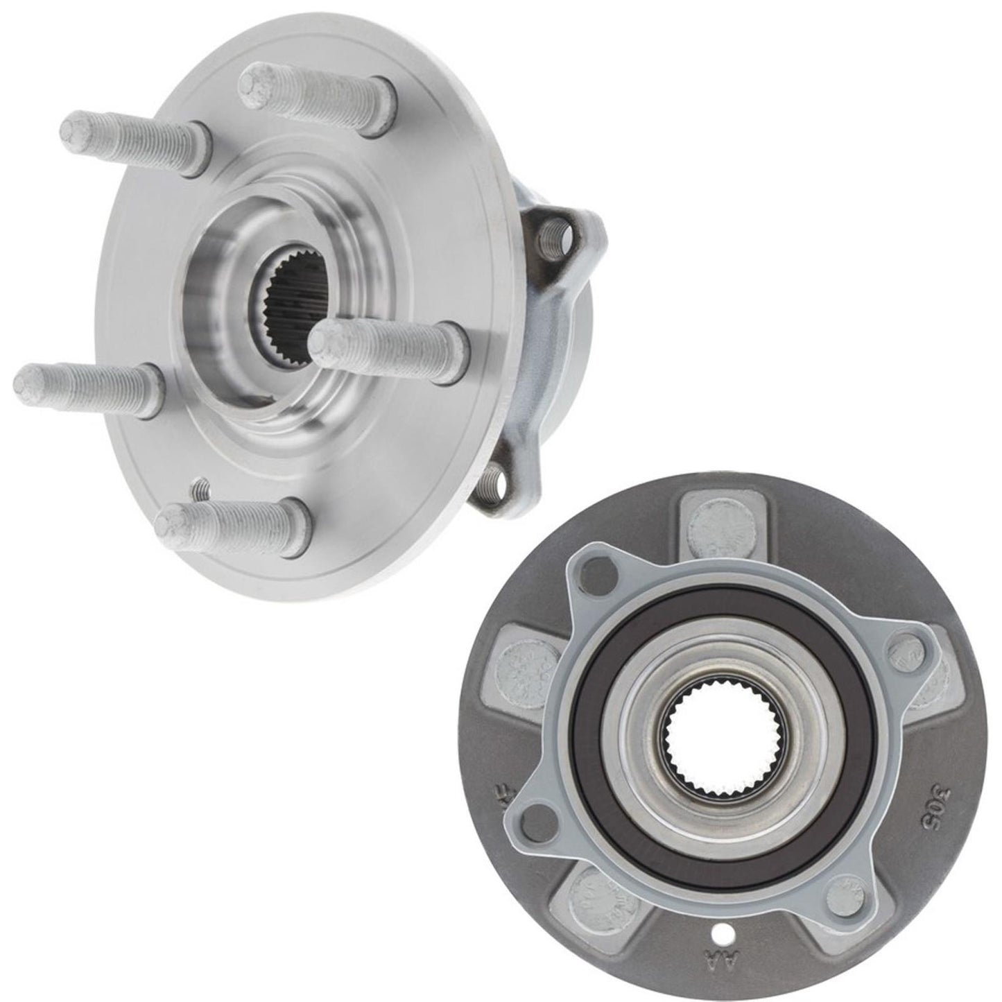 2 Front Hub and Bearing Assembly for Rear Wheel Drive Only Tesla S 2012-2017 - Photo 1