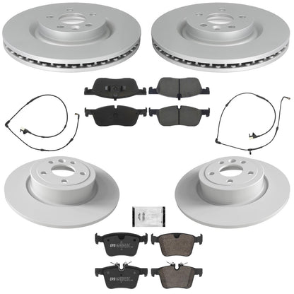 Coated Disc Brake Rotors Brake Pads for Land Rover Range Rover Evoque SE 16-19 - Photo 1